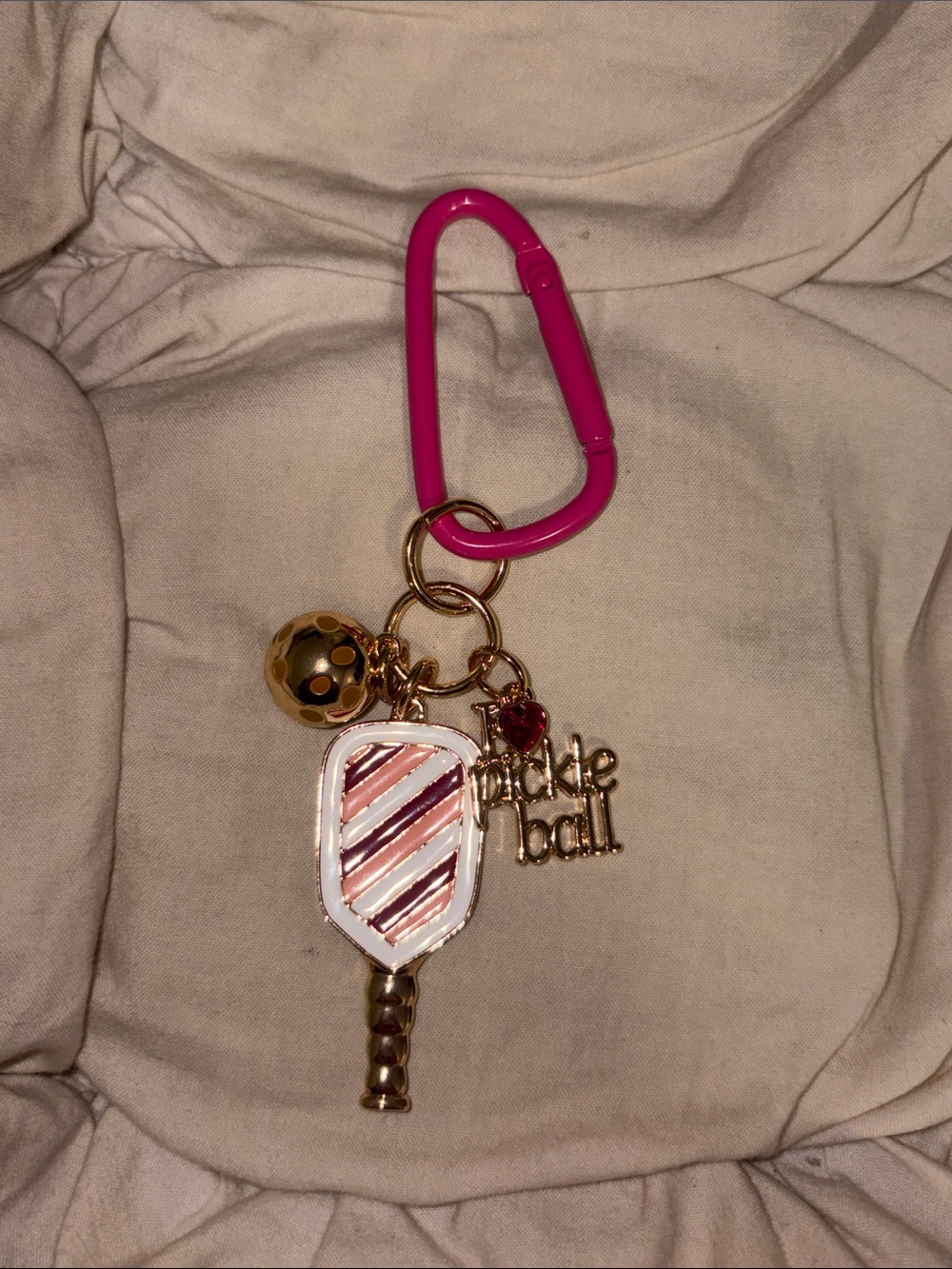 Free People Pickleball Sporty Charm Bag Charm Keyring
